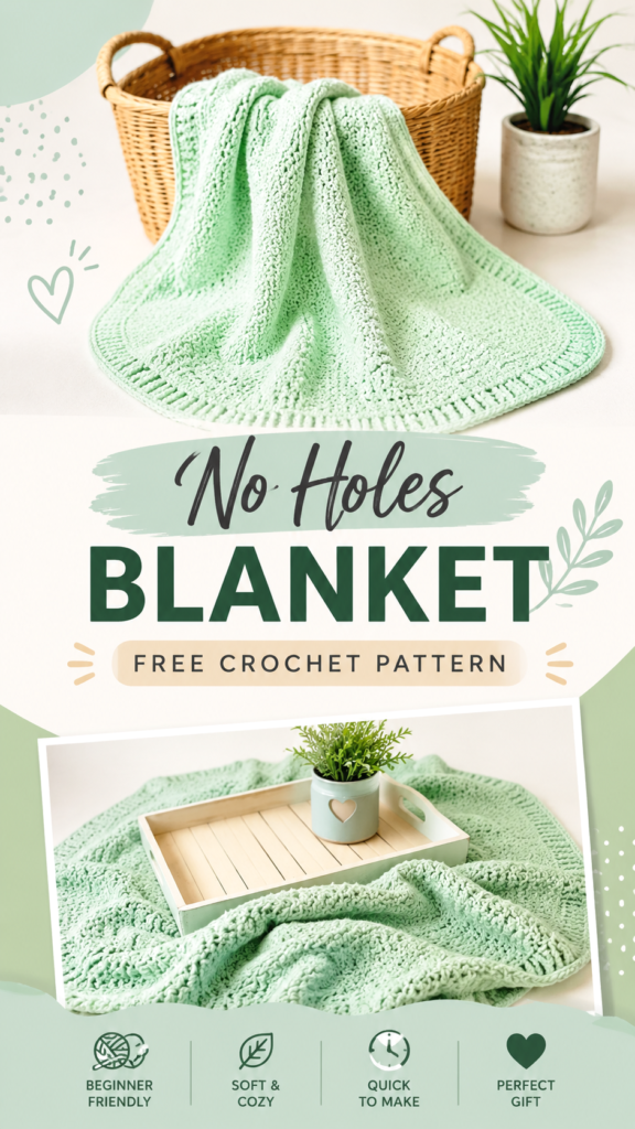 Easy Baby Blanket Crochet Pattern  Free Crochet Pattern for Beginners