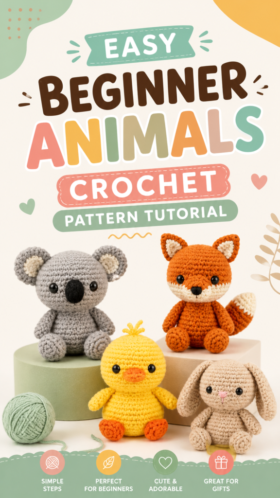 Beginner Crochet Stuffed Animals Easy Amigurumi Patterns for Beginners