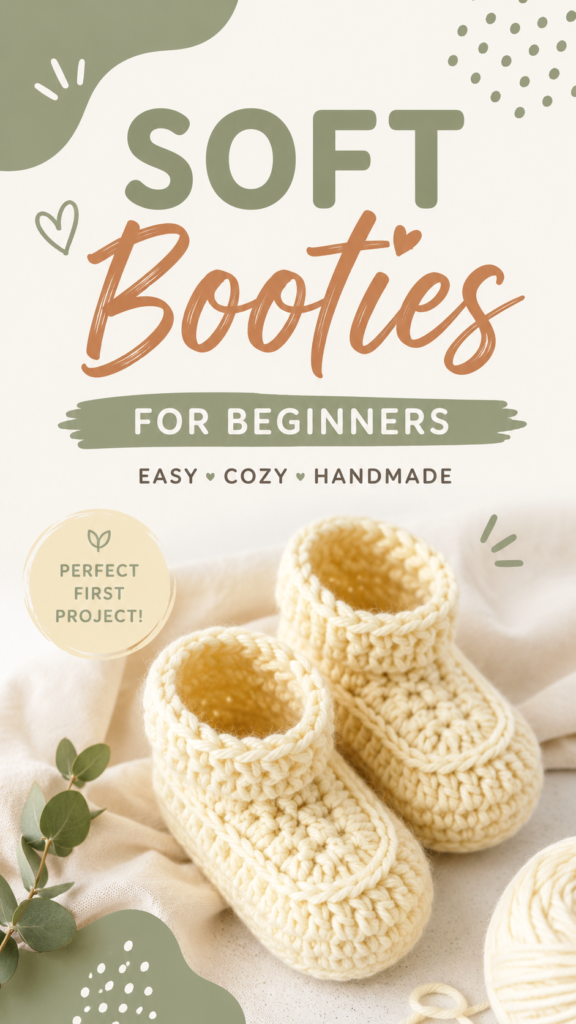Easy Crochet Baby Booties Pattern for Beginners  Cozy Handmade Gift
