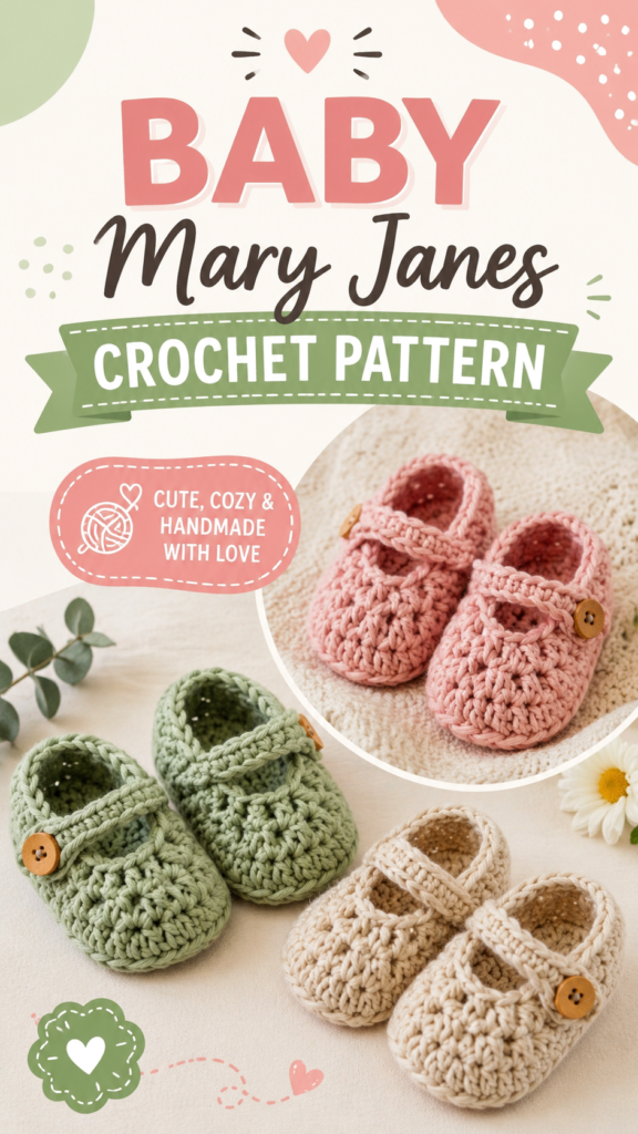 Crochet Baby Shoes Pattern Easy Mary Jane Baby Booties Tutorial