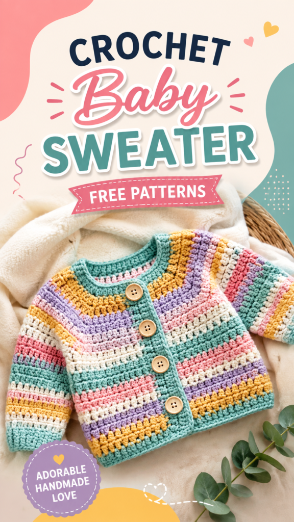 Crochet Baby Sweater Sets Cute Handmade Patterns  Outfit Ideas