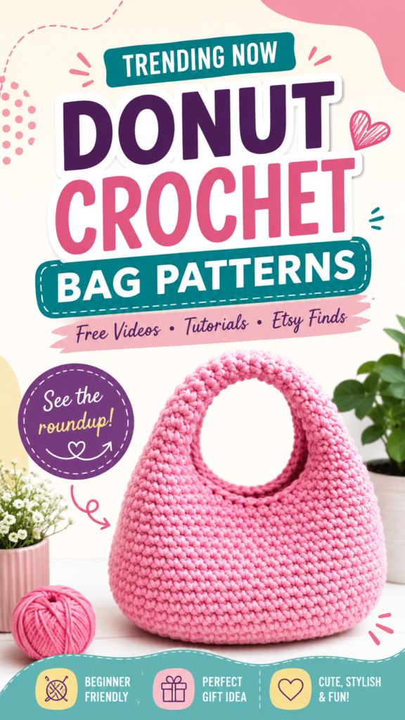 Trending Donut Crochet Bag Patterns for Beginners, Gifts  Stylish DIY Ideas