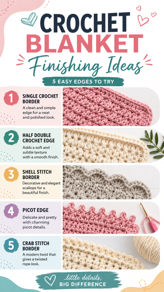 5 Easy Crochet Blanket Edging Ideas for a Beautiful Finished Look