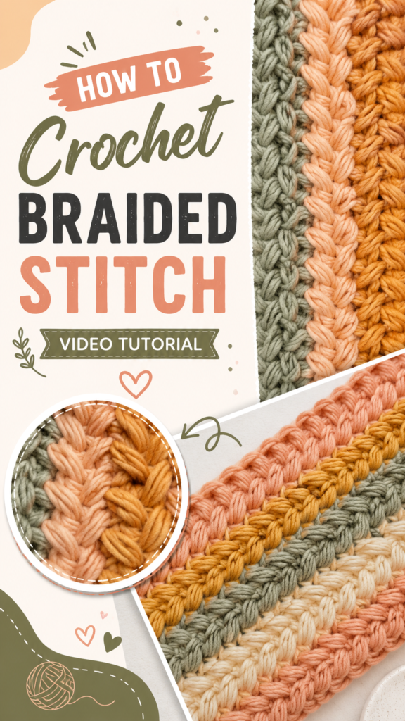 How to Crochet the Braided Stitch Easy Step-by-Step Video Tutorial