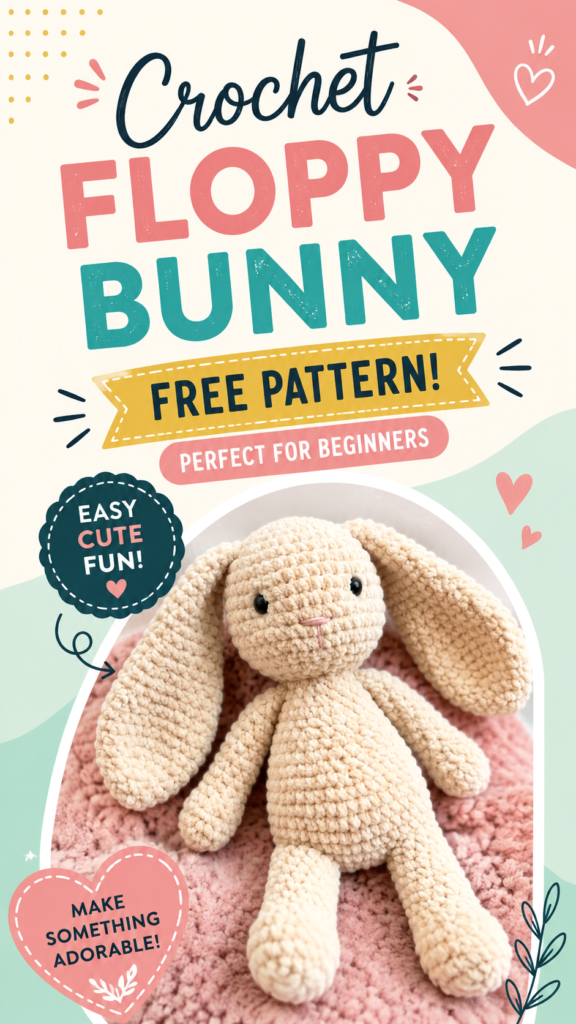 Easy Crochet Bunny Pattern Free for Beginners  Cute Amigurumi Rabbit Tutorial