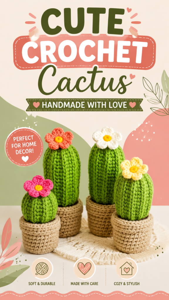 Cute Crochet Cactus Pattern Ideas for Handmade Home Decor Lovers