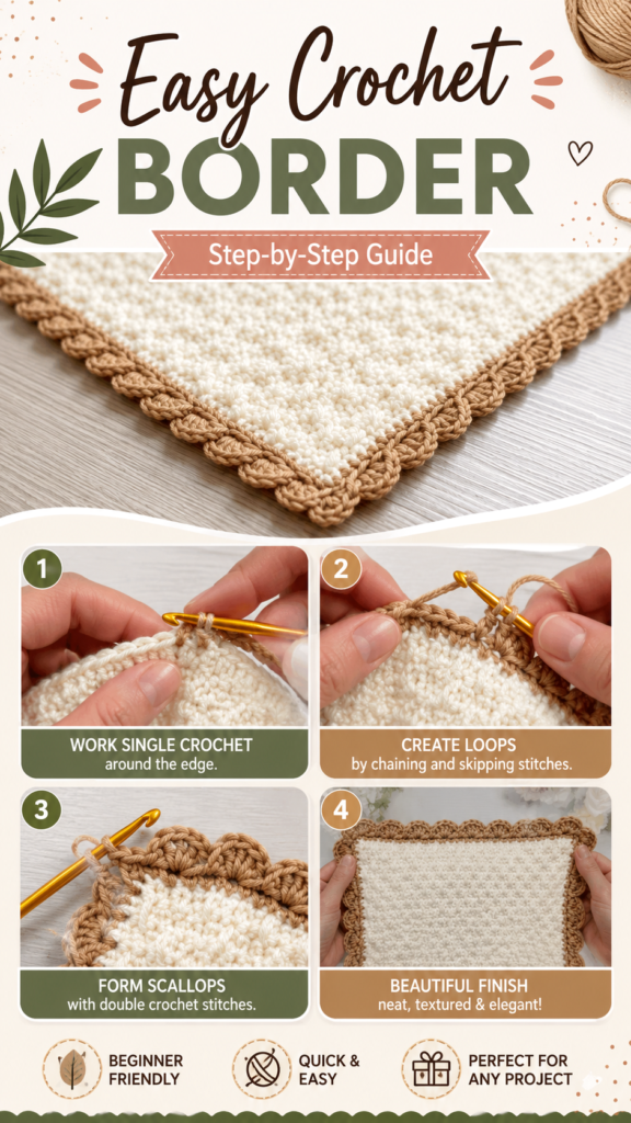 Free Crochet Edging Patterns for Beginners  Easy Crochet Border Ideas