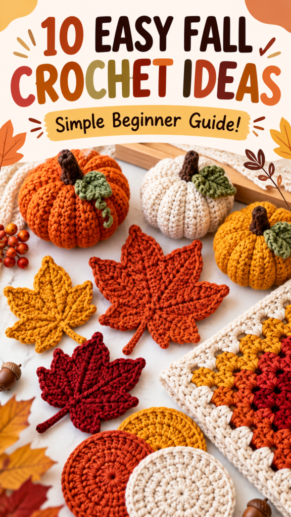 10 Easy Fall Crochet Ideas for Beginners  Cozy Autumn Crochet Projects