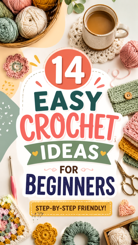 14 Easy Crochet Ideas for Beginners Step-by-Step Projects