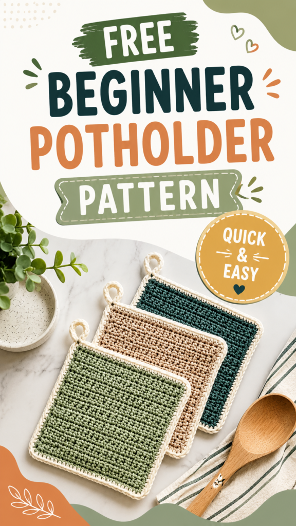 Easy Crochet Pot Holders Free Pattern for Beginners