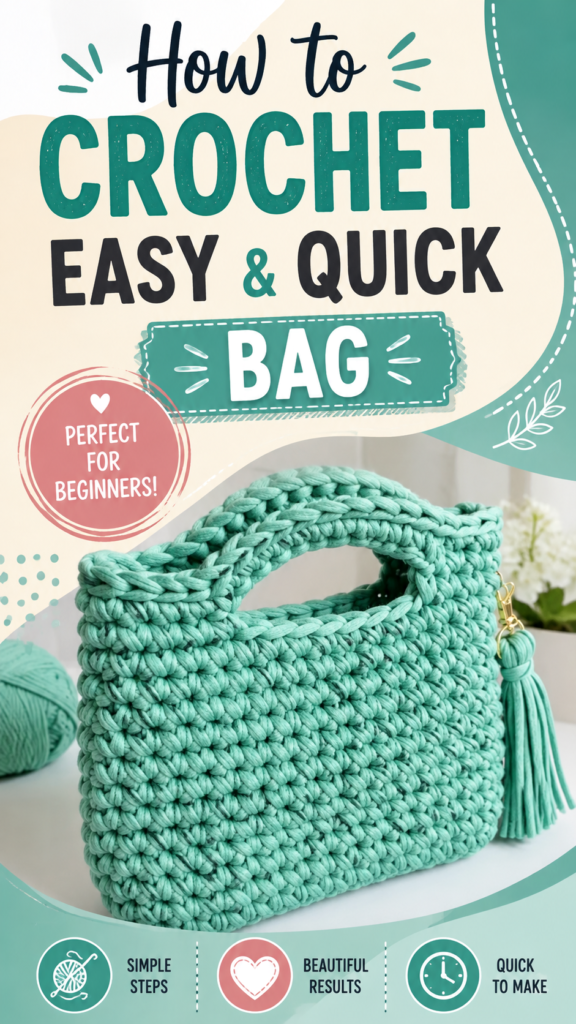 Easy Crochet Purse Pattern Stylish, Quick  Beginner-Friendly Crochet Bag
