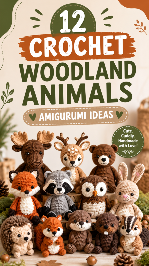 12 Crochet Woodland Animals Free Patterns  Amigurumi Ideas