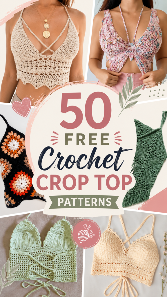 50 Free Crochet Crop Top Patterns for Stylish Handmade Summer Looks