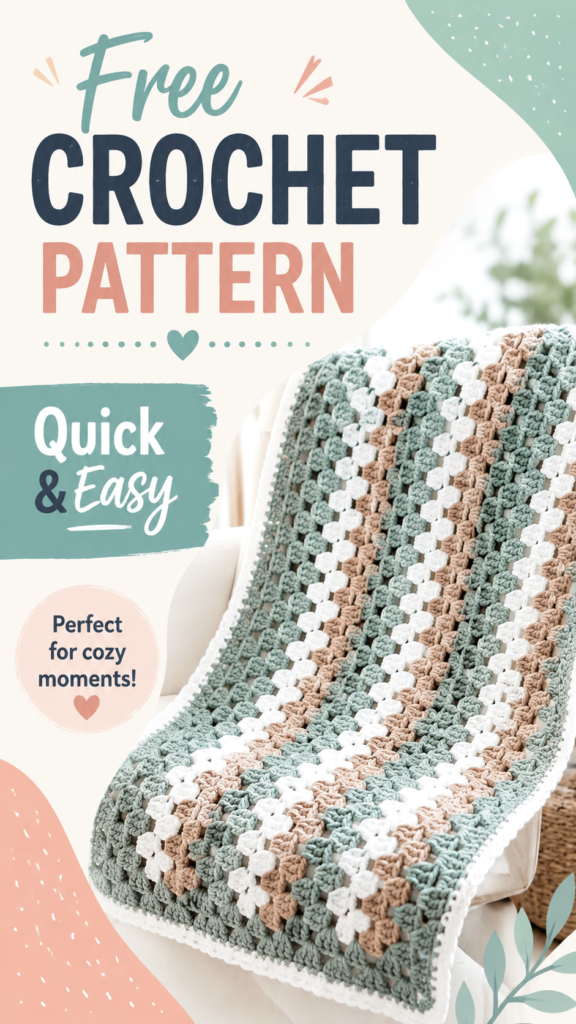 Easy Crochet Baby Blanket Pattern  Quick  Beginner-Friendly Crochet Project