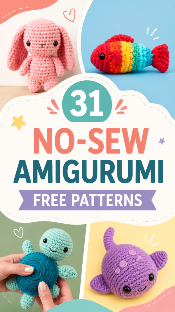 31 No-Sew Amigurumi Free Patterns for Cute Crochet Projects