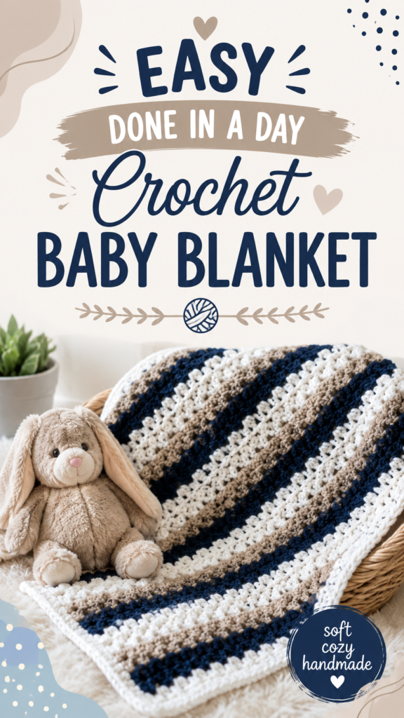 Easy Crochet Baby Blanket Pattern  Cozy, Quick  Beginner-Friendly Tutorial