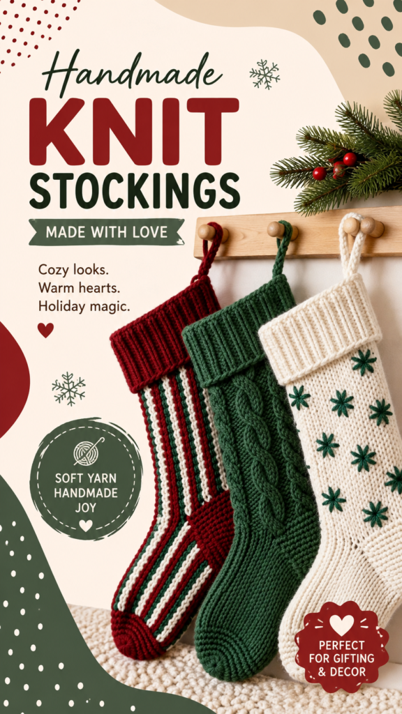 Easy Crochet Stocking Pattern Free Cozy Christmas DIY Tutorial