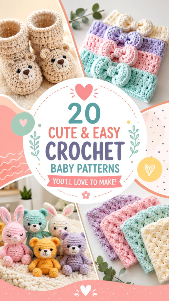 Free Crochet Baby Patterns 20 Cute  Easy Ideas