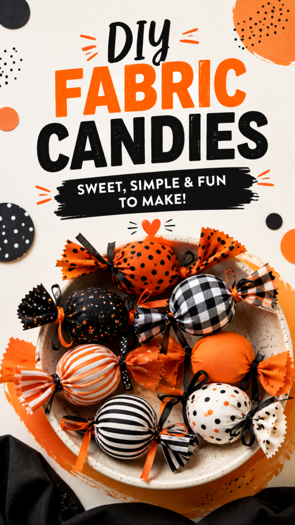 DIY Fabric Candies Easy Halloween Craft Ideas for Festive Decor