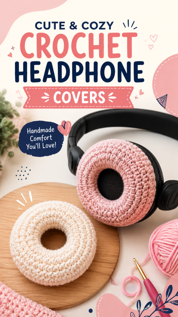 Cute Crochet Headphone Covers DIY Pattern Ideas for Cozy Custom Headphones