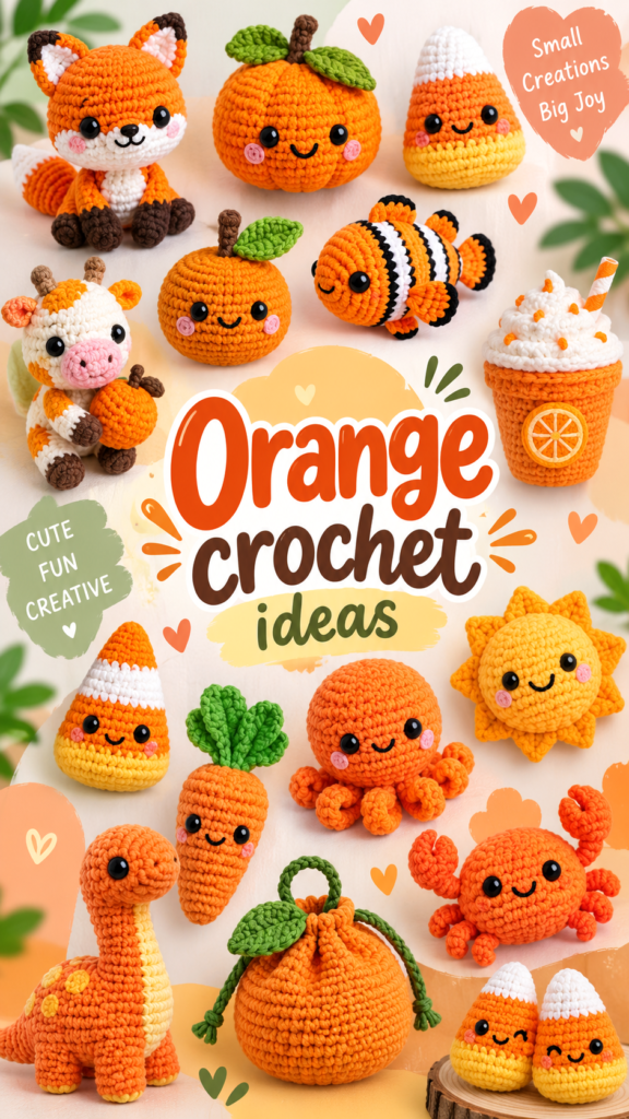 Orange Crochet Ideas Cute Amigurumi Patterns  Creative Crochet Projects
