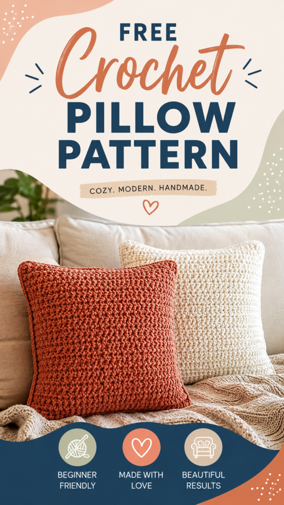 Free Crochet Pillow Pattern Easy Cozy Pillow Ideas for Beginners