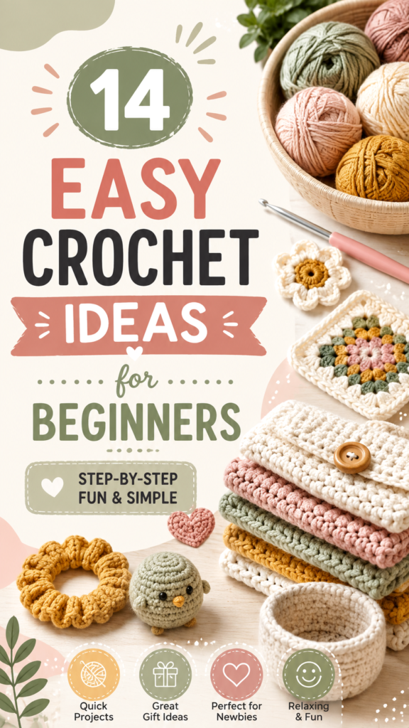 14 Easy Crochet Ideas for Beginners Simple Step-by-Step Projects to Try