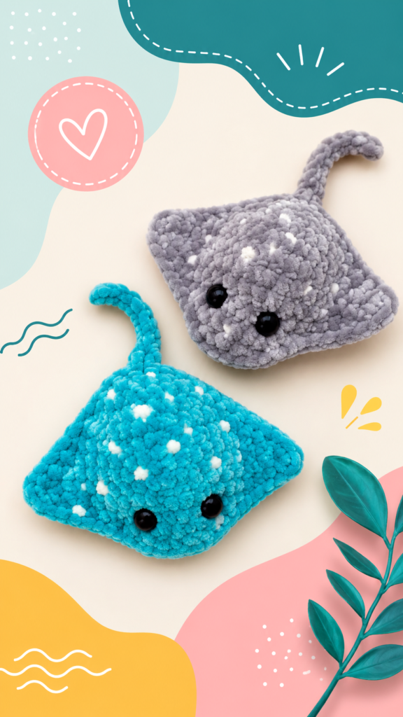 Adorable Crochet Stingray Plushies Free Amigurumi Pattern Ideas