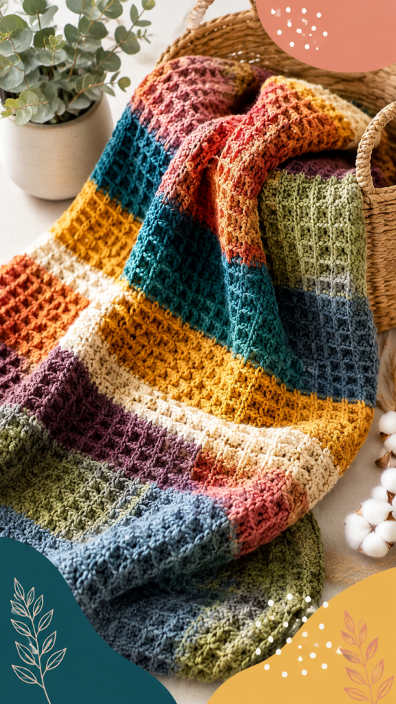 Colorful Crochet Blanket Ideas for Cozy Handmade Home Decor