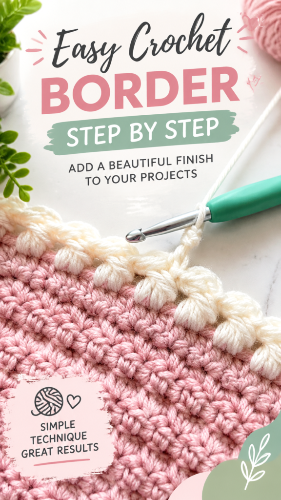 Easy Crochet Puff Stitch Border Tutorial for Cozy Handmade Blankets