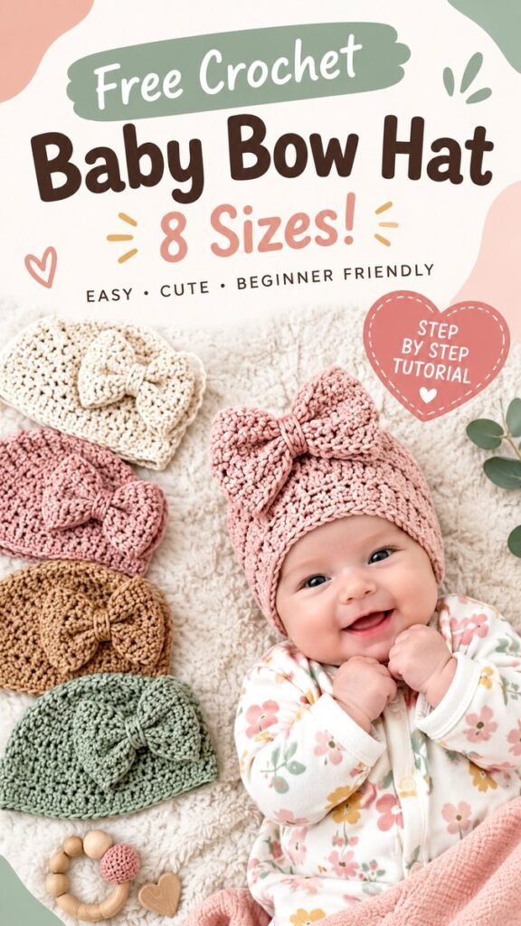 Baby Crochet Beanie Pattern Cute, Easy  Perfect for Little Ones