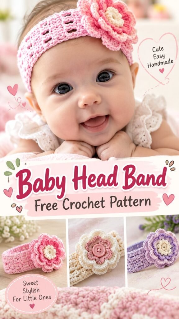 Baby Crochet Headband Pattern Cute  Easy DIY for Little Ones