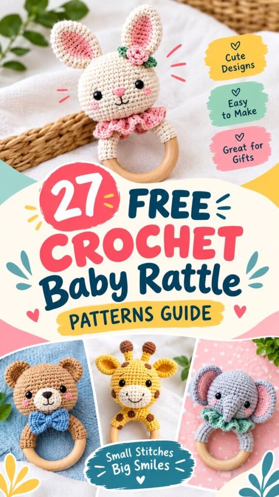 27 Free Crochet Baby Rattle Patterns for Handmade Baby Gifts