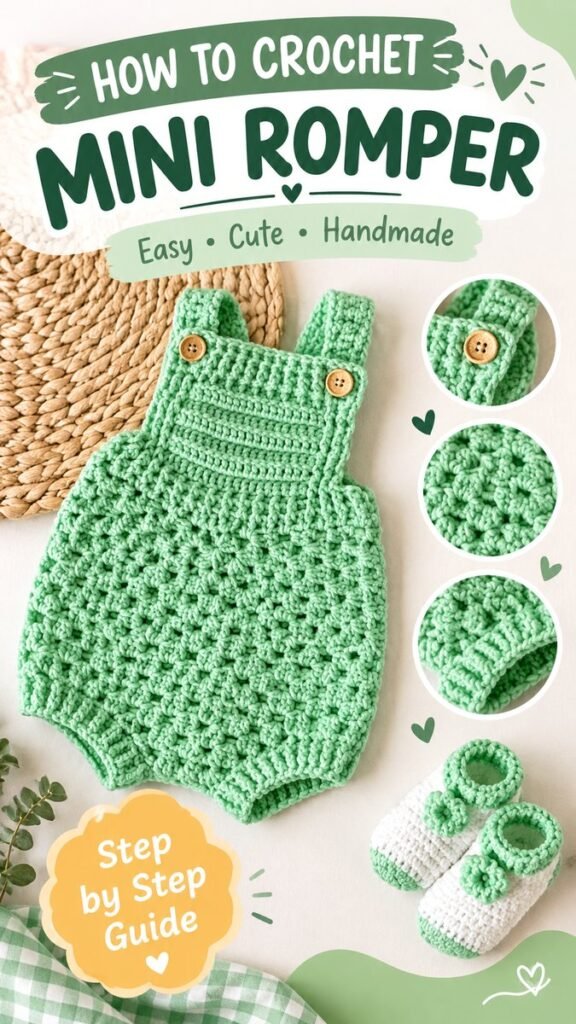 Crochet Baby Romper Pattern Easy Handmade Baby Outfit Tutorial