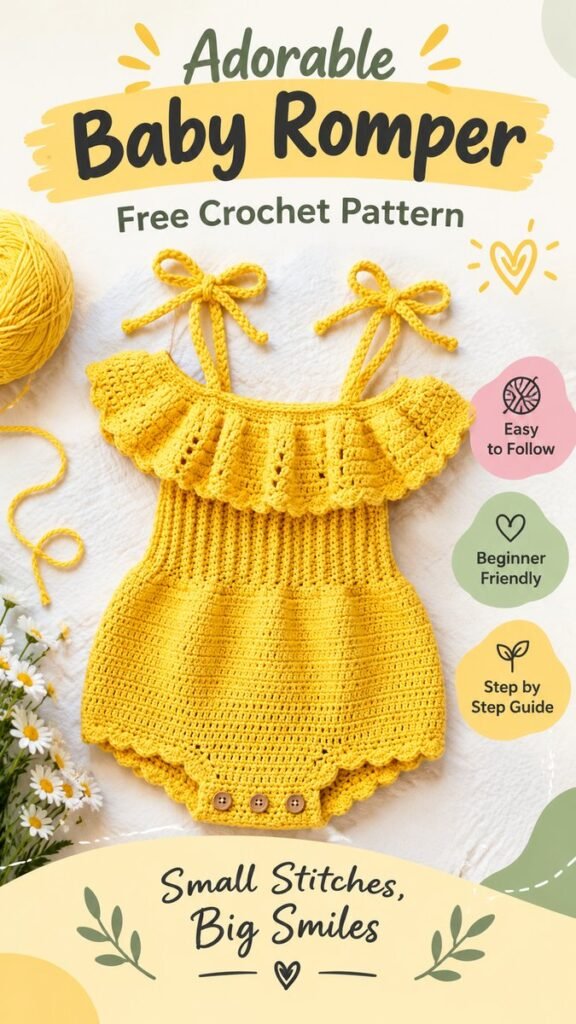 Baby Romper Crochet Pattern Free Adorable Easy DIY Pattern for Beginners