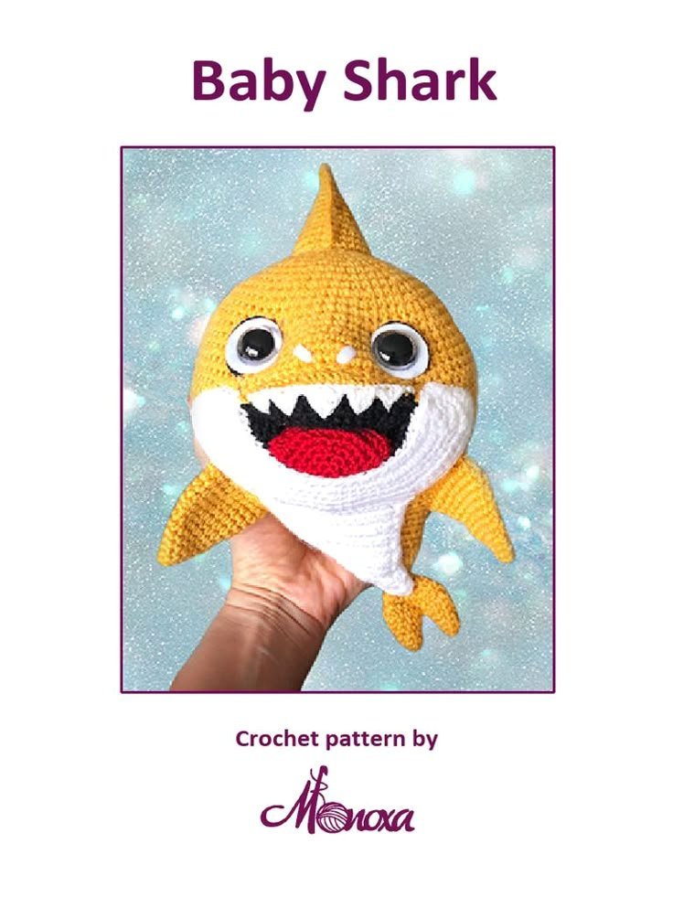 Cute Crochet Baby Shark Pattern Easy Amigurumi DIY Project for Beginners