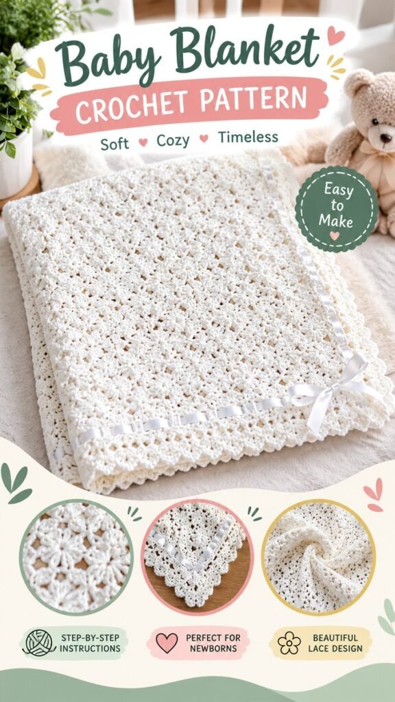 Baby Shawl Crochet Pattern Free Easy  Beautiful Crochet Tutorial
