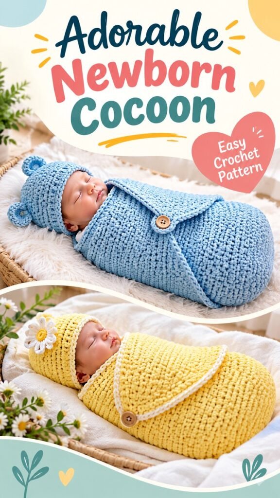 Baby Snuggler Pattern Crochet Adorable Newborn Cocoon Pattern for Beginners