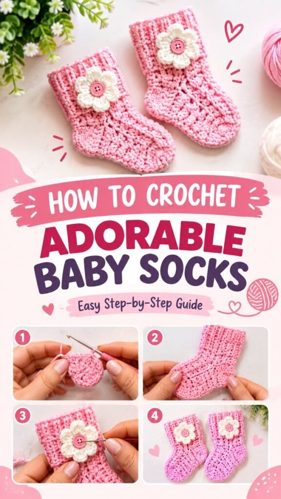 Easy Crochet Baby Socks Tutorial Adorable Handmade Booties for Beginners
