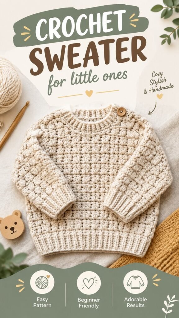 Baby Sweater Crochet Pattern Cozy Handmade Design for Little Ones