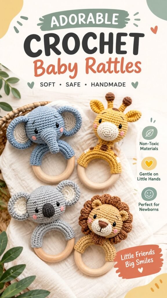 Easy Crochet Baby Toys Adorable Handmade Rattles for Little Ones