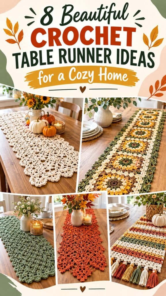8 Beautiful Crochet Table Runner Patterns for Cozy Home Decor