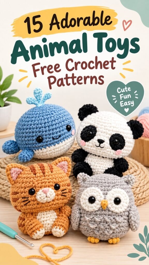Cute Crochet Baby Animals 15 Free Amigurumi Patterns