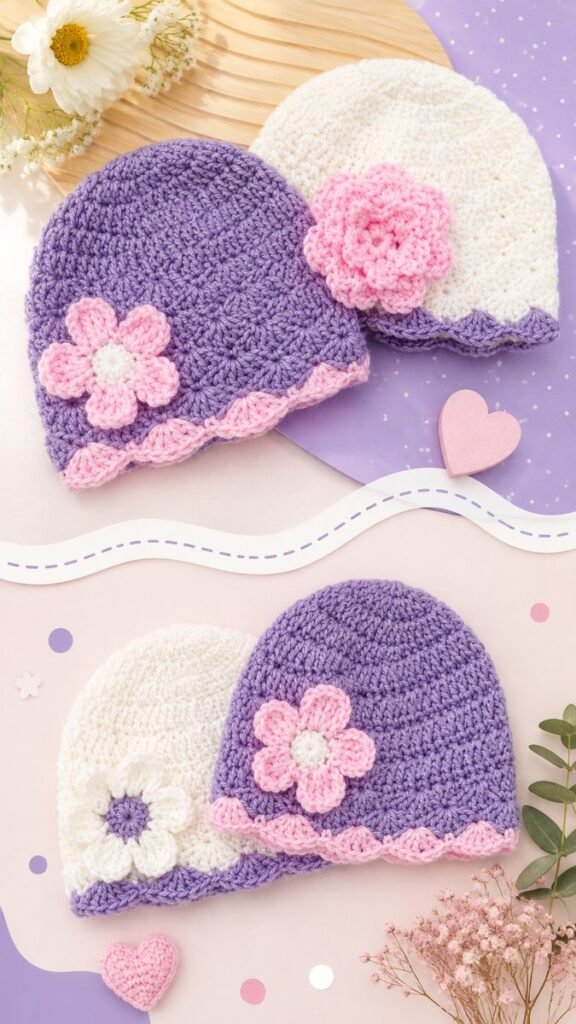 Crochet Baby Beanie Pattern Adorable Handmade Hat for Girls