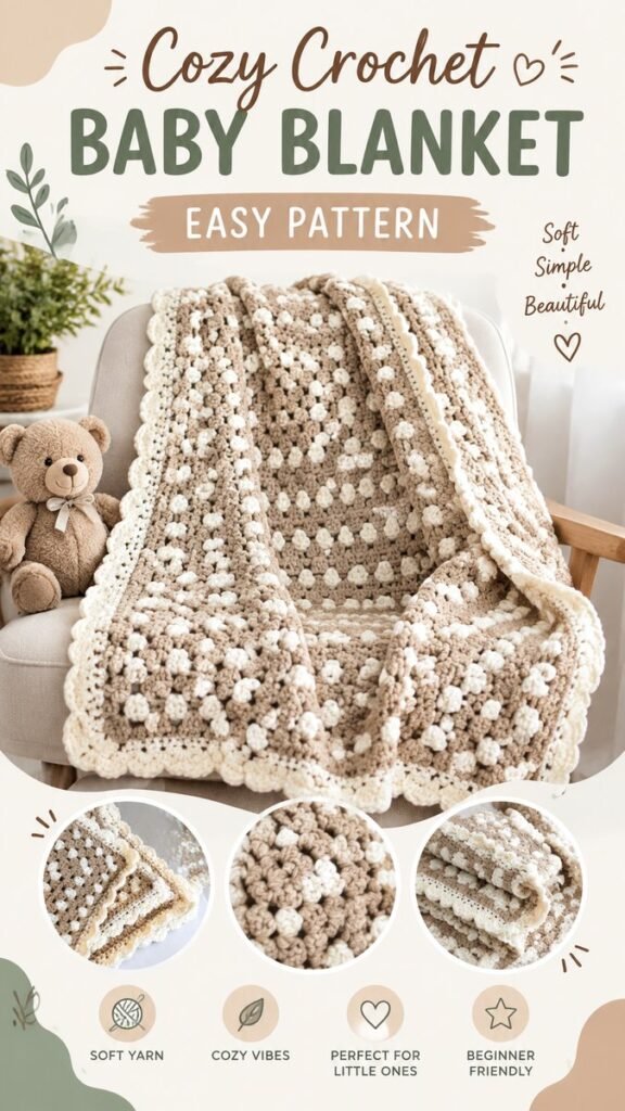 Crochet Baby Blanket Free Pattern Granny Squares for Cozy Handmade Baby Gifts