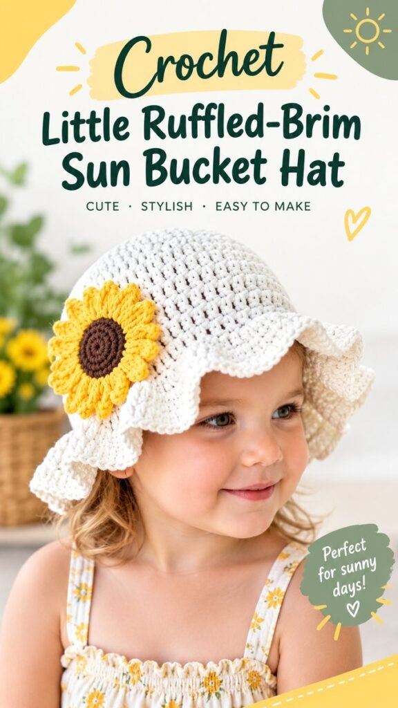 Crochet Baby Bucket Hat Free Pattern for Sunny Days