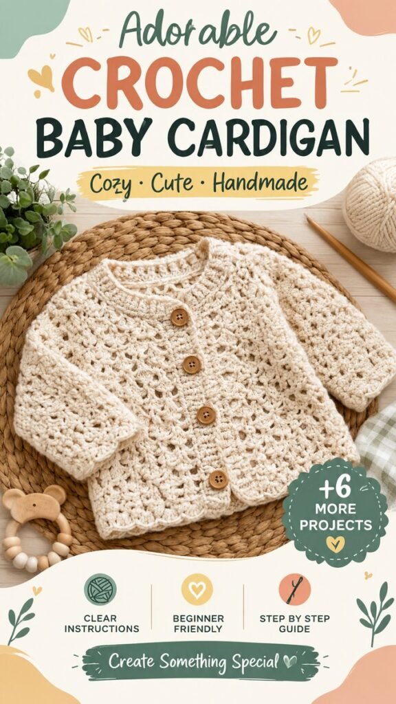 Crochet Baby Cardigan Pattern Cozy Handmade Sweater Tutorial for Beginners