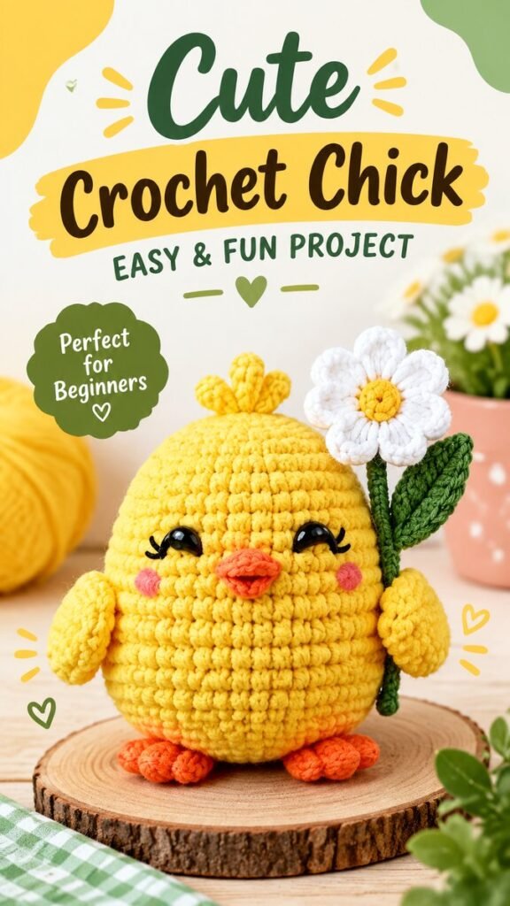 Cute Crochet Baby Chick Pattern Idea for Beginners and Amigurumi Lovers