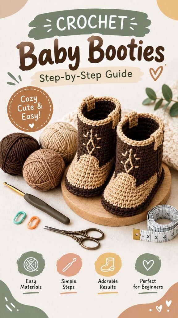 Crochet Baby Cowboy Boots Free Pattern  Easy Western-Inspired Baby Booties