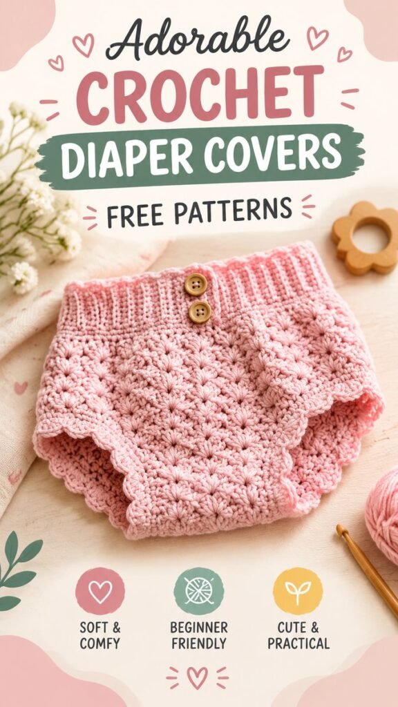Crochet Baby Diaper Cover Free Pattern for a Cute Handmade Baby Outfit